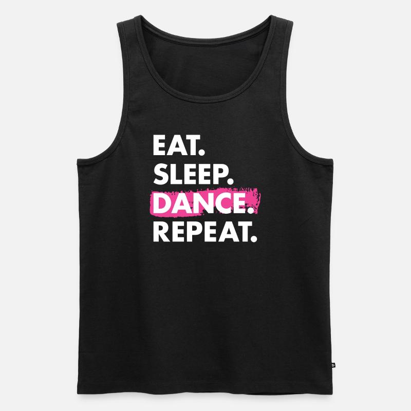 Dancer Eat Sleep Dancing - Männer Premium Bio Tank Top - Schwarz