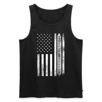 Harmonica Playing Gift - Men's Premium Organic Tank Top - black - Front - Michal (187cm)