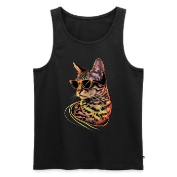Sonnenbrille für exotische Kurzhaarkatzen Geschenk - Männer Premium Bio Tank Top - Schwarz - Vorne - Michal (187cm)