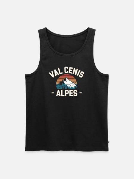 Val Cenis - Alpes - Débardeur bio Premium Homme - noir