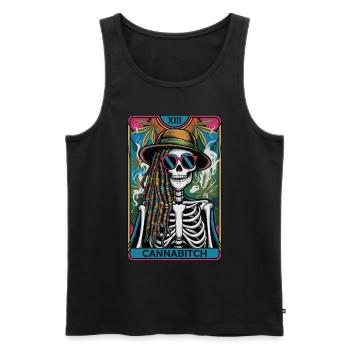 Tarotkarte - Männer Premium Bio Tank Top - Schwarz - Vorne - Michal (187cm)