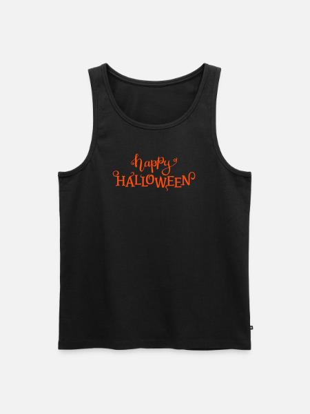 Joyeux lettrage d’halloween - Débardeur bio Premium Homme - noir