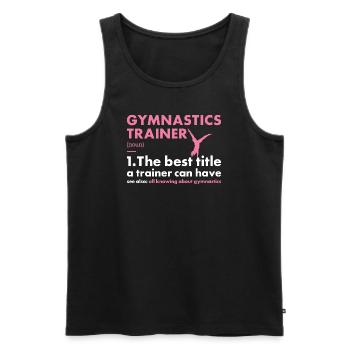 Coach sportif Gymnastique - Débardeur bio Premium Homme - noir - Devant - Michal (187cm)