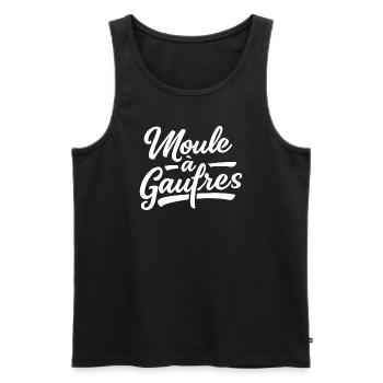 Moule à gaufres - Débardeur bio Premium Homme - noir - Devant - Michal (187cm)