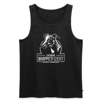 WHIPPETFIZIERT Whippet Hunde Spruch Wilsigns - Männer Premium Bio Tank Top - Schwarz - Vorne - Michal (187cm)