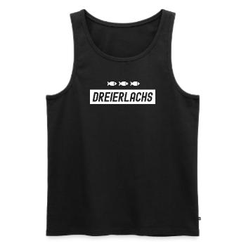Dreierlachs Bremen 3erlachs Fisch Geschenk - Männer Premium Bio Tank Top - Schwarz - Vorne - Michal (187cm)