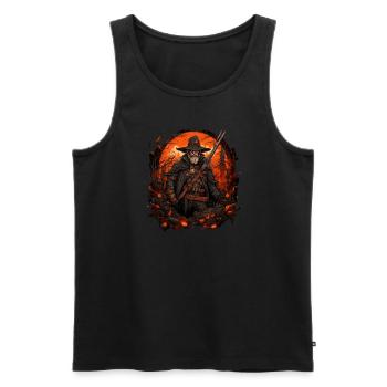 Time to Hunt some Witch - Men's Premium Organic Tank Top - black - Front - AI Model Male 178 light (178cm)