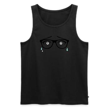 Yeux qui pleurent - Débardeur bio Premium Homme - noir - Devant - Michal (187cm)