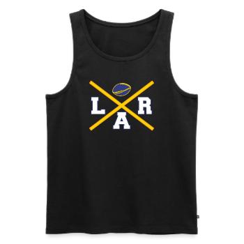 Los Angeles R Cross - Männer Premium Bio Tank Top - Schwarz - Vorne - Michal (187cm)
