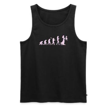 Mama Mother Evolution - Geschenk für werdende Mütter - Männer Premium Bio Tank Top - Schwarz - Vorne - AI Model Male 178 light (178cm)