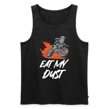 Eat My Dust Motocross - Men's Premium Organic Tank Top - black - Front - Michal (187cm)