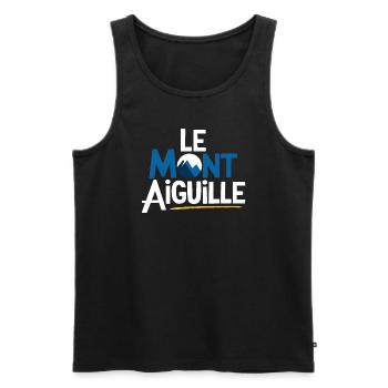 Le Mont Aiguille - Débardeur bio Premium Homme - noir - Devant - Michal (187cm)