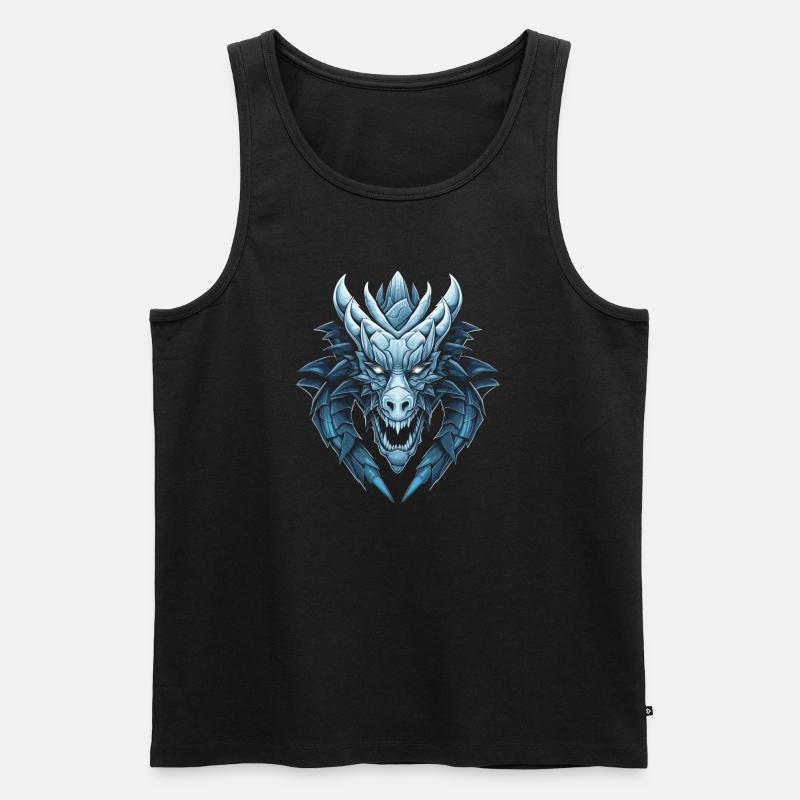 Eisdrache - Männer Premium Bio Tank Top - Schwarz