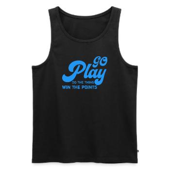 Gehen Sie spielen, tun Sie das, um die Punkte zu gewinnen. - Männer Premium Bio Tank Top - Schwarz - Vorne - AI Model Male 178 light (178cm)