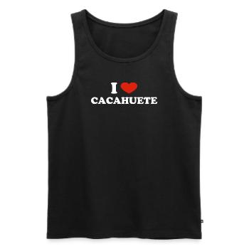 I Love Cacahuète - Débardeur bio Premium Homme - noir - Devant - Michal (187cm)