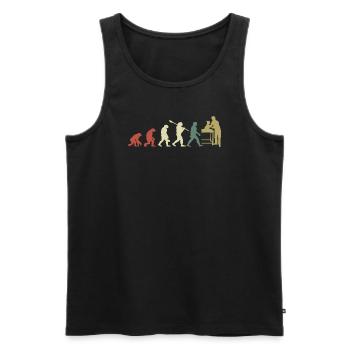 Veterinary Evolution Geschenk für Tierärzte - Männer Premium Bio Tank Top - Schwarz - Vorne - AI Model Male 178 light (178cm)