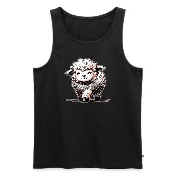 Schäfchen - Männer Premium Bio Tank Top - Schwarz - Vorne - Michal (187cm)