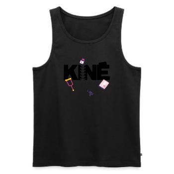 Physiotherapeut Geschenk für Physiotherapeut Massagegerät - Männer Premium Bio Tank Top - Schwarz - Vorne - AI Model Male 178 light (178cm)