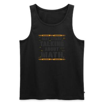 Möge ich anfangen, über Mathe zu sprechen, ist meine Superkraft, - Männer Premium Bio Tank Top - Schwarz - Vorne - Michal (187cm)