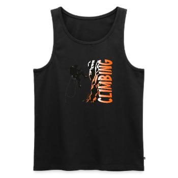 CLIMBING CLIMBING MOUNTAIN CLIMBER NATURE FOREST - Men's Premium Organic Tank Top - black - Front - Michal (187cm)