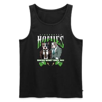 Sidehustle Homies - gagner de l’argent depuis 2023 - Débardeur bio Premium Homme - noir - Devant - AI Model Male 178 light (178cm)