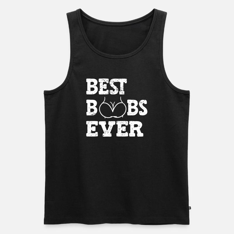 Best Boobs Ever - Männer Premium Bio Tank Top - Schwarz