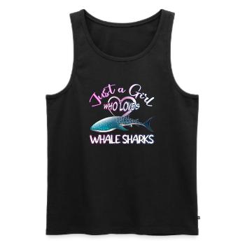 Just a Girl who loves Whale Sharks - Scuba diving - Männer Premium Bio Tank Top - Schwarz - Vorne - AI Model Male 178 light (178cm)