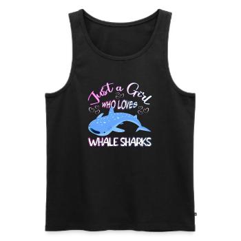 Just a Girl who loves Whale Sharks - Scuba diving - Männer Premium Bio Tank Top - Schwarz - Vorne - AI Model Male 178 light (178cm)