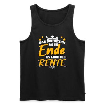Das Schuften hat eine Ende es lebe Rente - Rentner - Männer Premium Bio Tank Top - Schwarz - Vorne - Michal (187cm)