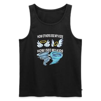 How others see my children - Men's Premium Organic Tank Top - black - Front - Michal (187cm)