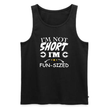 I'm not short, I’m fun size - Männer Premium Bio Tank Top - Schwarz - Vorne - AI Model Male 178 light (178cm)