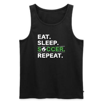 Eat Sleep Soccer Repeat - Soccer Player - Men's Premium Organic Tank Top - black - Front - Michal (187cm)