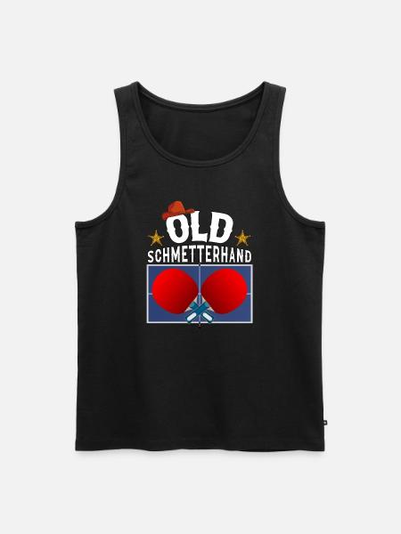 Gamle sommerfugl hånd bordtennis design - Herre Premium økologisk tanktop - sort