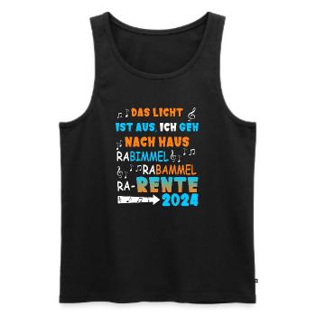 Rente 2024 - Kinderlied St. Martin - Männer Premium Bio Tank Top - Schwarz - Vorne - AI Model Male 178 light (178cm)