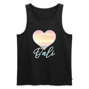 Bali - Indonésie - Débardeur bio Premium Homme - noir - Devant - AI Model Male 178 light (178cm)