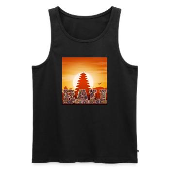 Bali - Indonesien - Männer Premium Bio Tank Top - Schwarz - Vorne - AI Model Male 178 light (178cm)