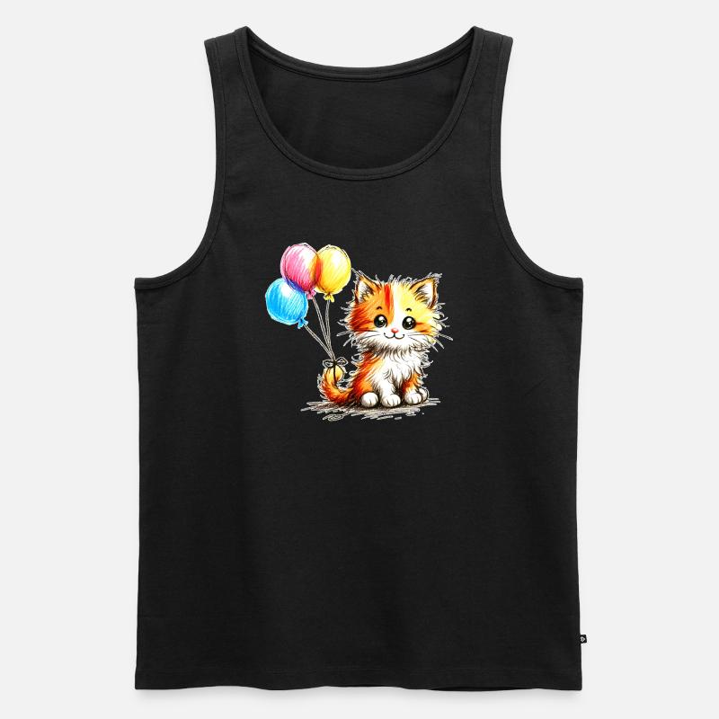 Kätzchen - Männer Premium Bio Tank Top - Schwarz