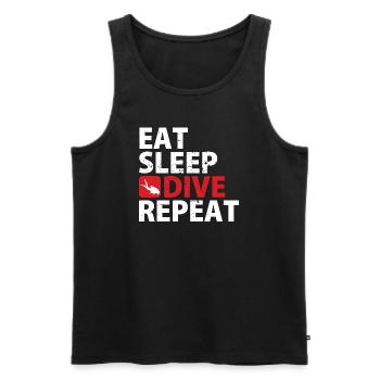 Eat Sleep Dive Repeat - Men's Premium Organic Tank Top - black - Front - AI Model Male 178 light (178cm)