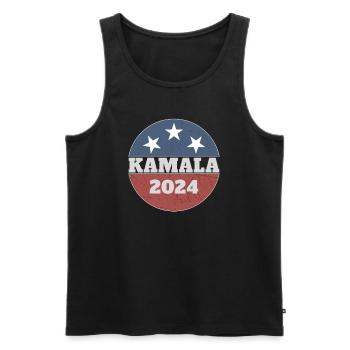 Kamala Harris 2024 For President - Männer Premium Bio Tank Top - Schwarz - Vorne - AI Model Male 178 light (178cm)