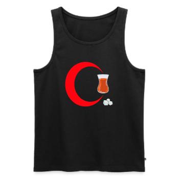 Turkish Tea - Turkish Tea - Love of Home - Men's Premium Organic Tank Top - black - Front - AI Model Male 178 light (178cm)