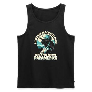 Paramedic - all women created equal, few paramedic - Men's Premium Organic Tank Top - black - Front - AI Model Male 178 light (178cm)