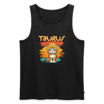 Zodiac - Zodiac - Tauraus - Taurus - Men's Premium Organic Tank Top - black - Front - AI Model Male 178 light (178cm)