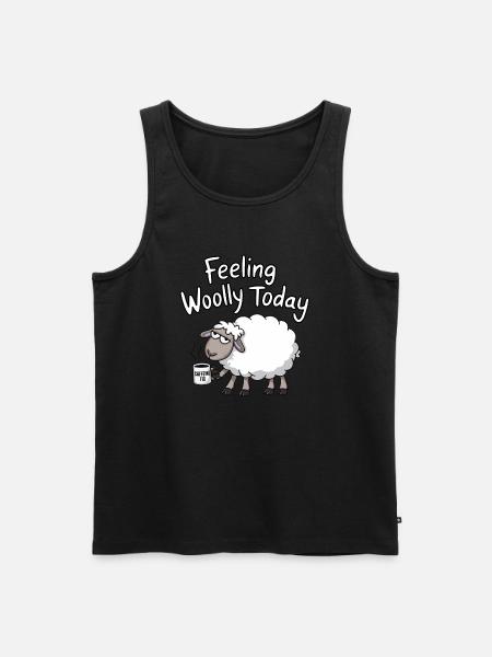 Feeling Woolly today - Männer Premium Bio Tank Top - Schwarz