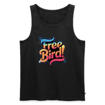Free Bird - frei wie ein Vogel - Men's Premium Organic Tank Top - black - Front - AI Model Male 178 light (178cm)