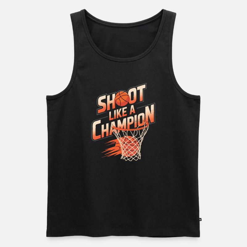 Basketball Shoot like a Champion - Männer Premium Bio Tank Top - Schwarz