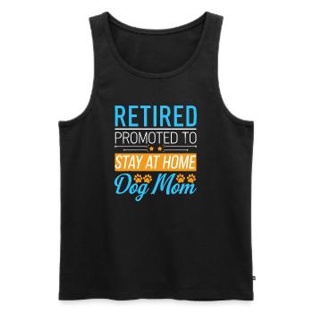 Hunde Mama Rente - stay at home dog mom - Männer Premium Bio Tank Top - Schwarz - Vorne - Michal (187cm)