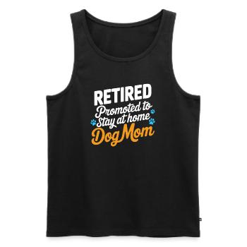 Hunde Mama Rente - stay at home dog mom - Männer Premium Bio Tank Top - Schwarz - Vorne - Michal (187cm)