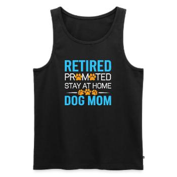 Hunde Mama Rente - stay at home dog mom - Männer Premium Bio Tank Top - Schwarz - Vorne - Michal (187cm)
