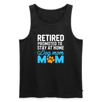 Hunde Mama Rente - stay at home dog mom - Männer Premium Bio Tank Top - Schwarz - Vorne - Michal (187cm)