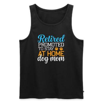 Hunde Mama Rente - stay at home dog mom - Männer Premium Bio Tank Top - Schwarz - Vorne - Michal (187cm)